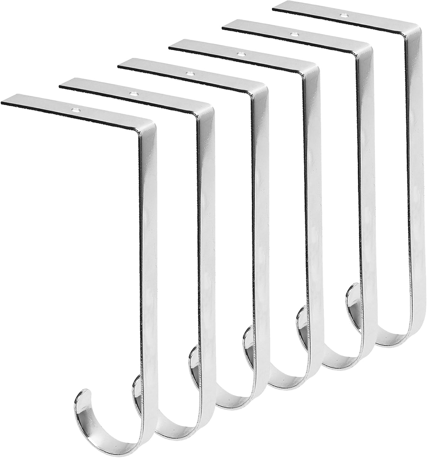 Beyond Your Thoughts Christmas Stocking Holder Hook Fireplace Silver Set of 6