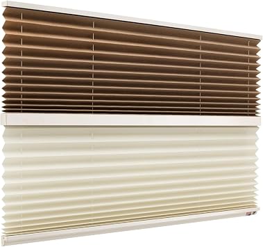 Camper Comfort RV Pleated Shade Blinds | Day/Night Cotton/Sand | Made in USA 32" x 24"