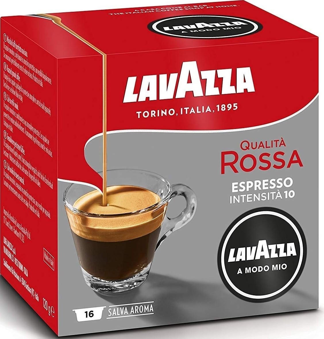 Lavazza Modo Mio Espresso Qualita Rossa 256 Pods Coffee Machine Capsules, Medium