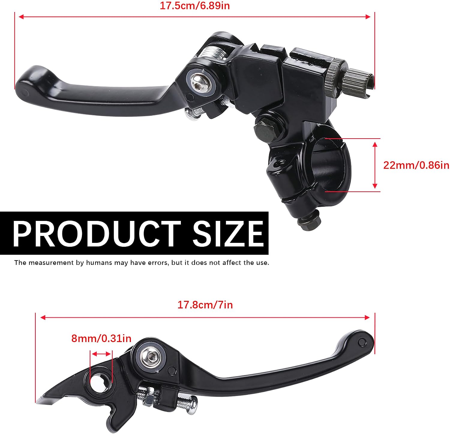 Black Folding Aluminum Clutch Brake Lever for 22mm 7/8 inch Handlebar 110cc 125cc 140cc TTR 125cc SSR Xmotos Apollo 125 Pit Dirt Bike Motorcycle