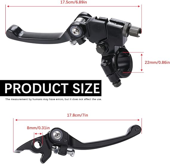 Black Folding Aluminum Clutch Brake Lever for 22mm 7/8 inch Handlebar 110cc 125cc 140cc TTR 125cc SSR Xmotos Apollo 125 Pit Dirt Bike Motorcycle