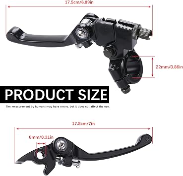 Black Folding Aluminum Clutch Brake Lever for 22mm 7/8 inch Handlebar 110cc 125cc 140cc TTR 125cc SSR Xmotos Apollo 125 Pit Dirt Bike Motorcycle
