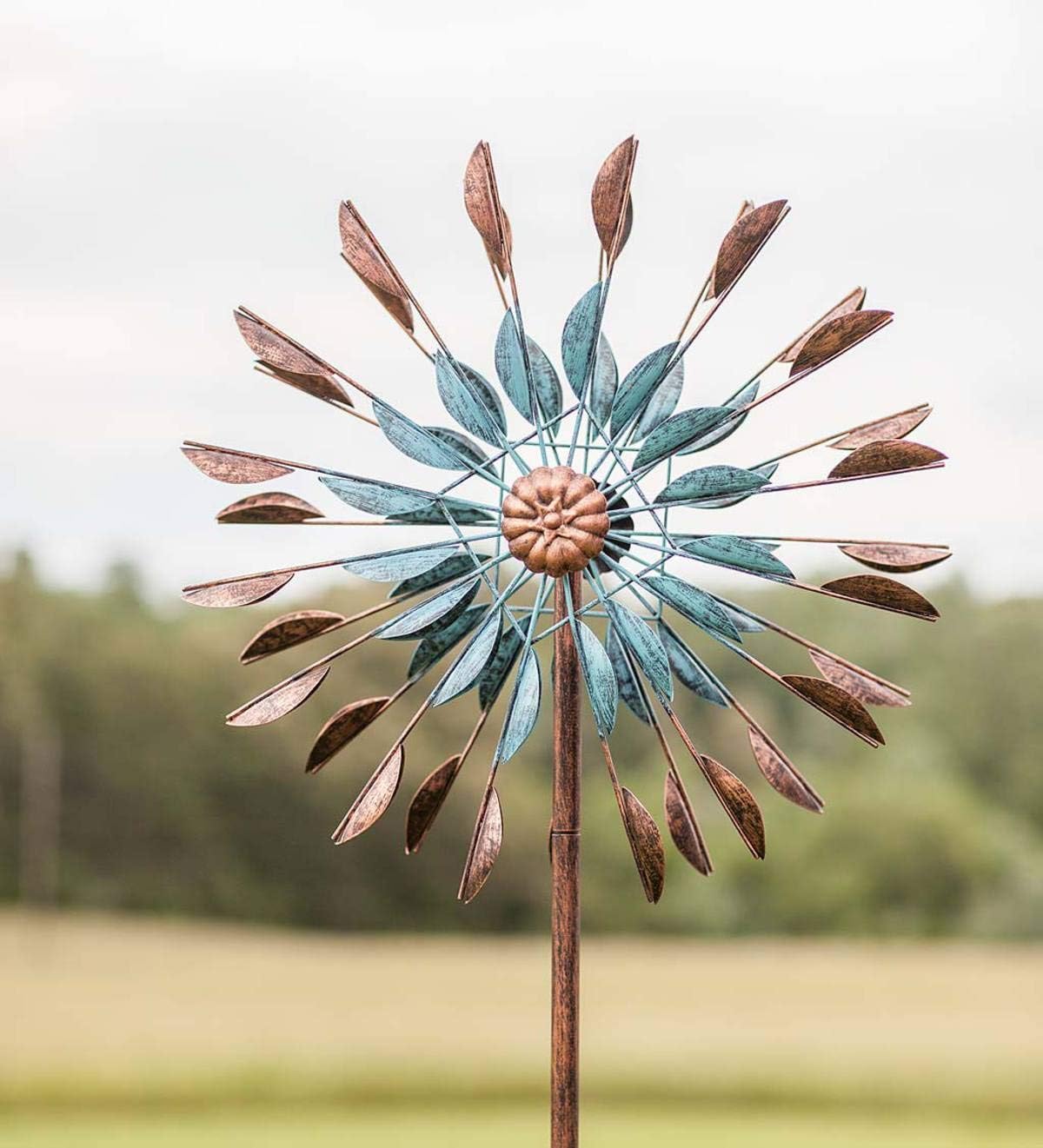 Amazon.com: Plow &amp; Hearth Dandelion Wind Spinner - 24 Dia. x 10.25 D x ...