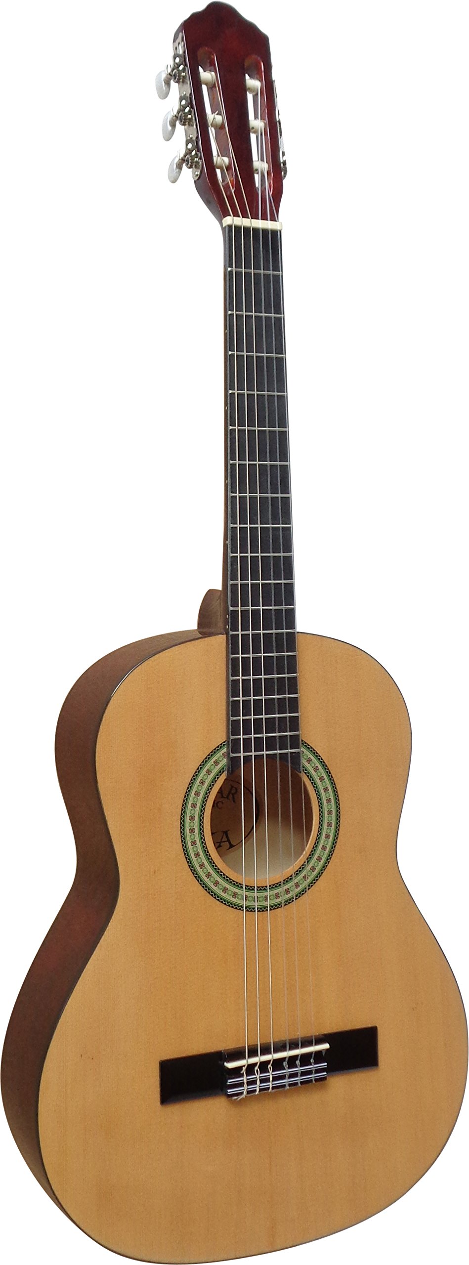 3/4 GITARRE - KONZERTGITARRE IM SET - BODEN u. ZARGE MAHAGONI - NATUR MATT - DECKE LINDENHOLZ MATT - TASCHE - BAND - SAITEN - 3xPIK - STIMMGERÄT ET33B - C8
