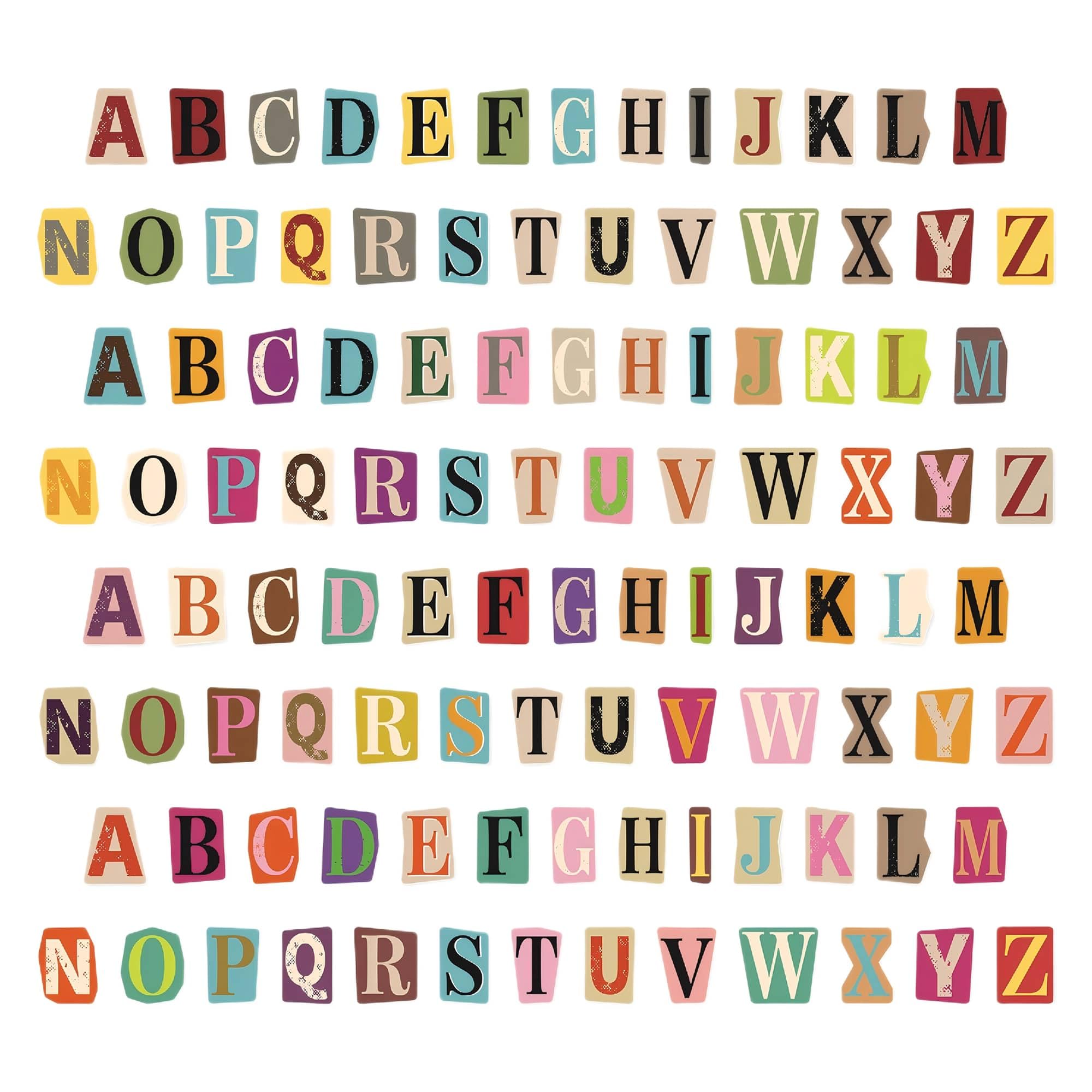 120 PCS Retro Letter Stickers, Vintage Retro Mini Stickers, Multi-Use DIY Decals for Luggage Guitars Laptops Journalsieces Scrapbooking and Crafts