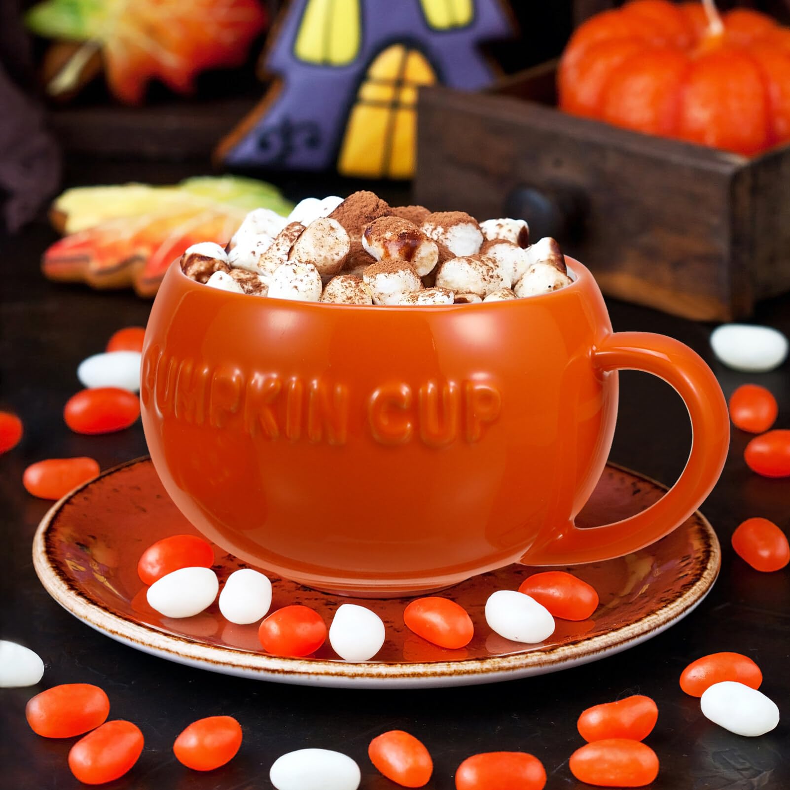 NASSMOSSE Tasse Citrouille Halloween En Céramique 400ml Avec Couvercle - Style 2
