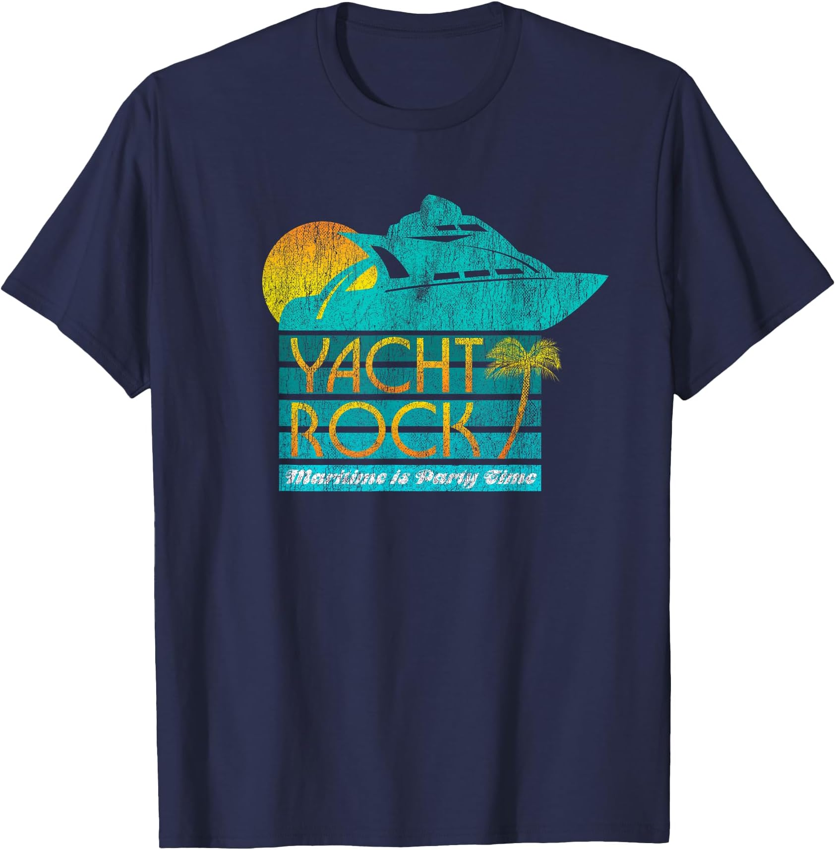 Yacht Rock Party Boat Drinking T-Shirt Maritime = Party Time T-Shirt
