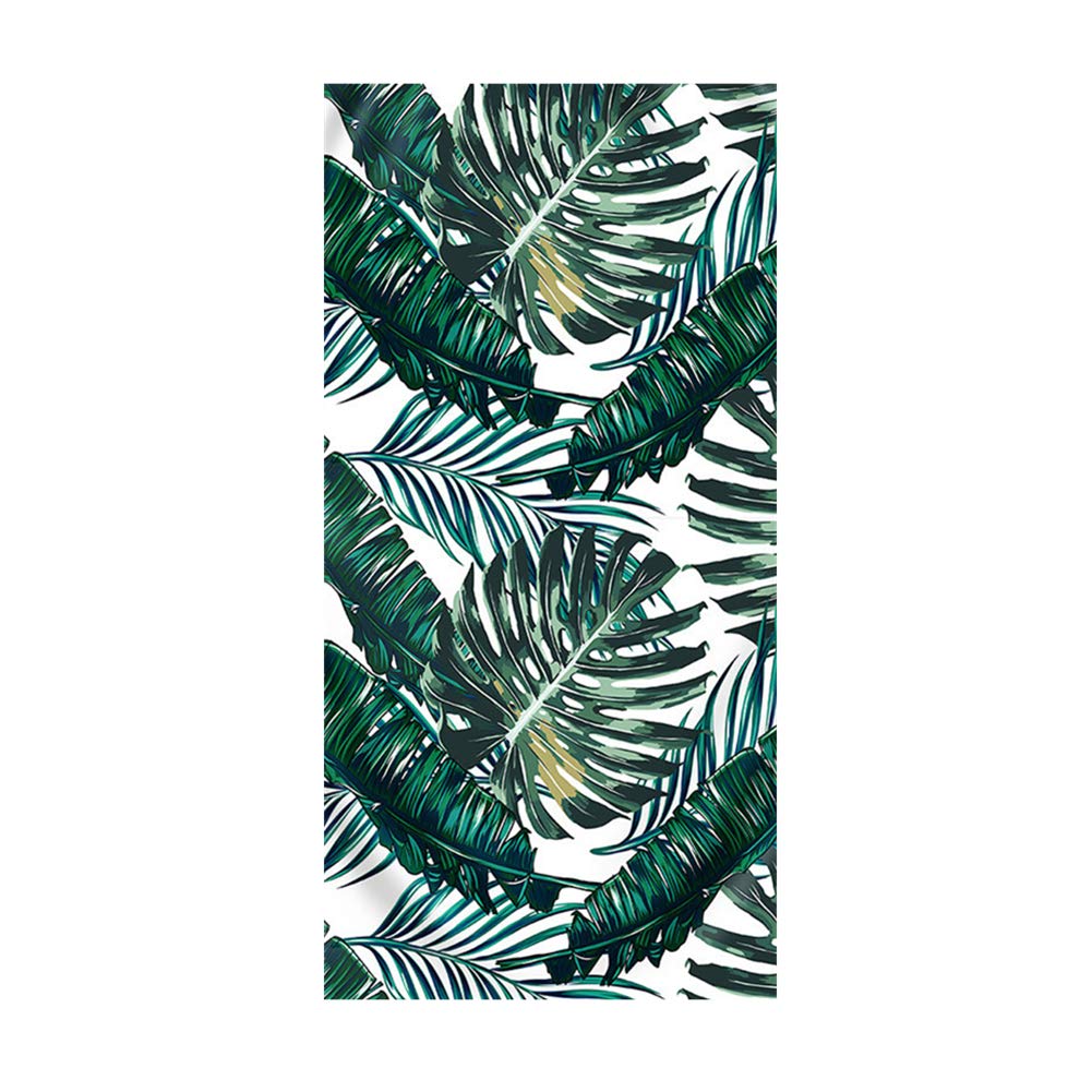 Fansu Women's Green Leaves Beach Towel Microfibre Large,Tropical Style Print Microfibre Summer Towel Lightweight Adults & Kids Travel Towel Quick Dry Bath Towel For Travel Beach Swim (,150X180cm)