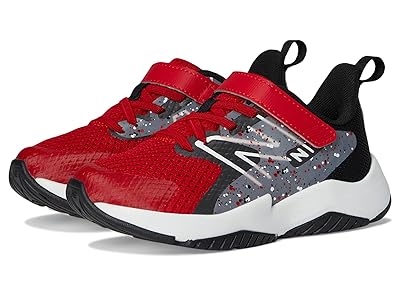 New Balance Kids Rave Run v2 Bungee Lace with Top Strap (Little Kid/Big Kid) Kids Shoes Team Red/Black/Black Cement : 12 Little Kid W