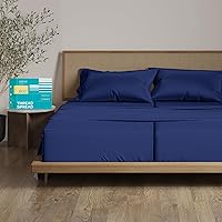 Vista 56 de Thread Spread - Juego de sábanas de 100% algodón egipcio con tejido de satén de 800 hilos de la colección Exotic Hotel, color blanco y marfil