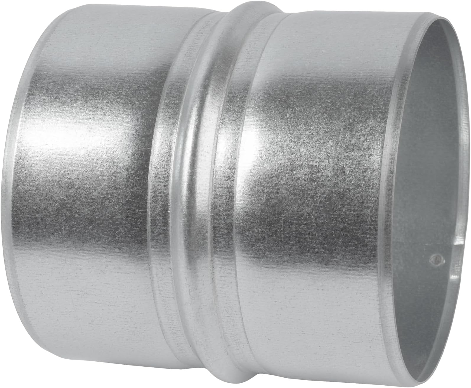 Vent Systems 4'' Inch Galvanized Steel Duct Connector - Round Ventilation Duct Extension - Metal Vent Coupler - Metal Hose Coupling - Galvanised Pipe Connector - Dryer Vent Connector
