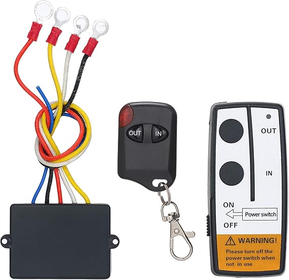 Qook Wireless Winch Remote Control Kit for Truck Jeep ATV SUV 12V