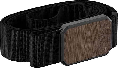 Miniatura 7 de Groove Life - Cinturón de nailon elástico para hombre con hebilla magnética de aluminio