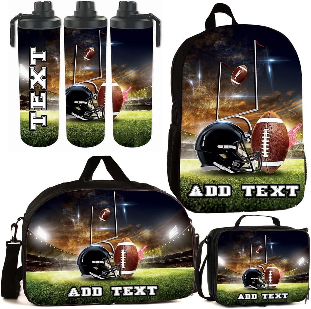 Football Sports Personalized Backpack 14" inch Add Name or Text.