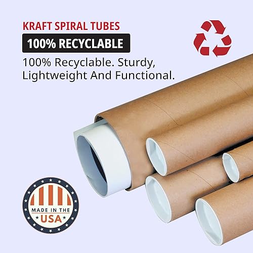 Miniatura 10 de Elija su tamaño tubos Jumbo para envíos postales, Kraft, 8