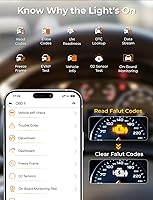 Vista 3 de AUTOPHIX Escáner OBD2 3210 Bluetooth, lector de código inalámbrico para automóvil, comprueba la luz del motor y la batería, herramienta de escáner