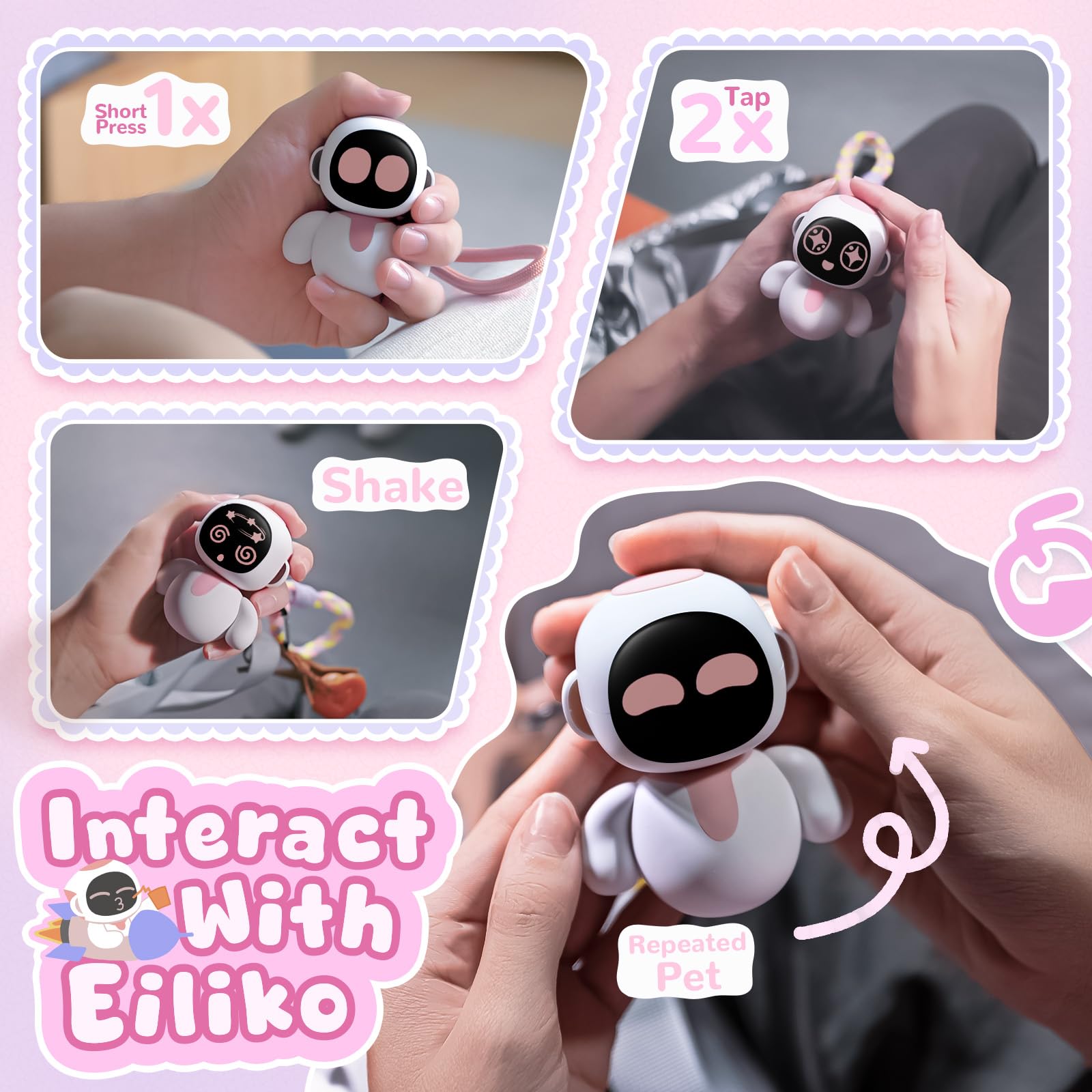 Amazon.com: ENERGIZE LAB Eiliko Coral Pink - Your Tiny AI Charm