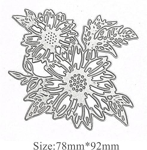 Miniatura 2 de Troqueles de metal con hojas de flores, hojas de girasol, plantillas de corte de boda para álbumes de recortes, manualidades, álbumes de recortes,