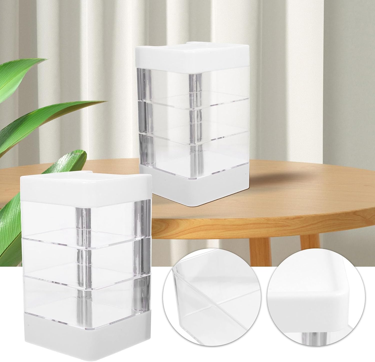 YARNOW Rotary Jewelry Box 4-layer Organizer for Earrings and Hairpins image 5