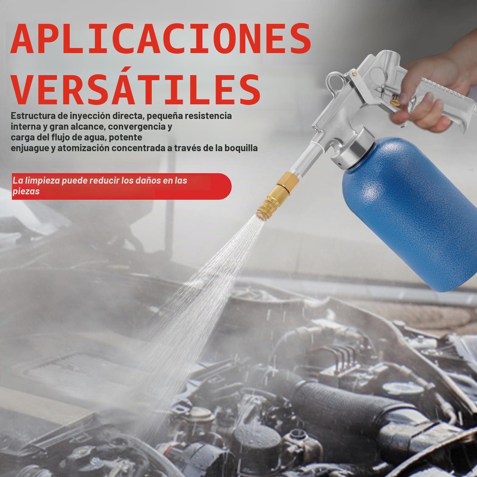 Pistola de vaso a presión con depósito de 1100 ml de acero resistente, 4-6 bar, entrada de aire de 1/4", pistola hueca para sellado de huecos, pistola de protección contra la corrosión