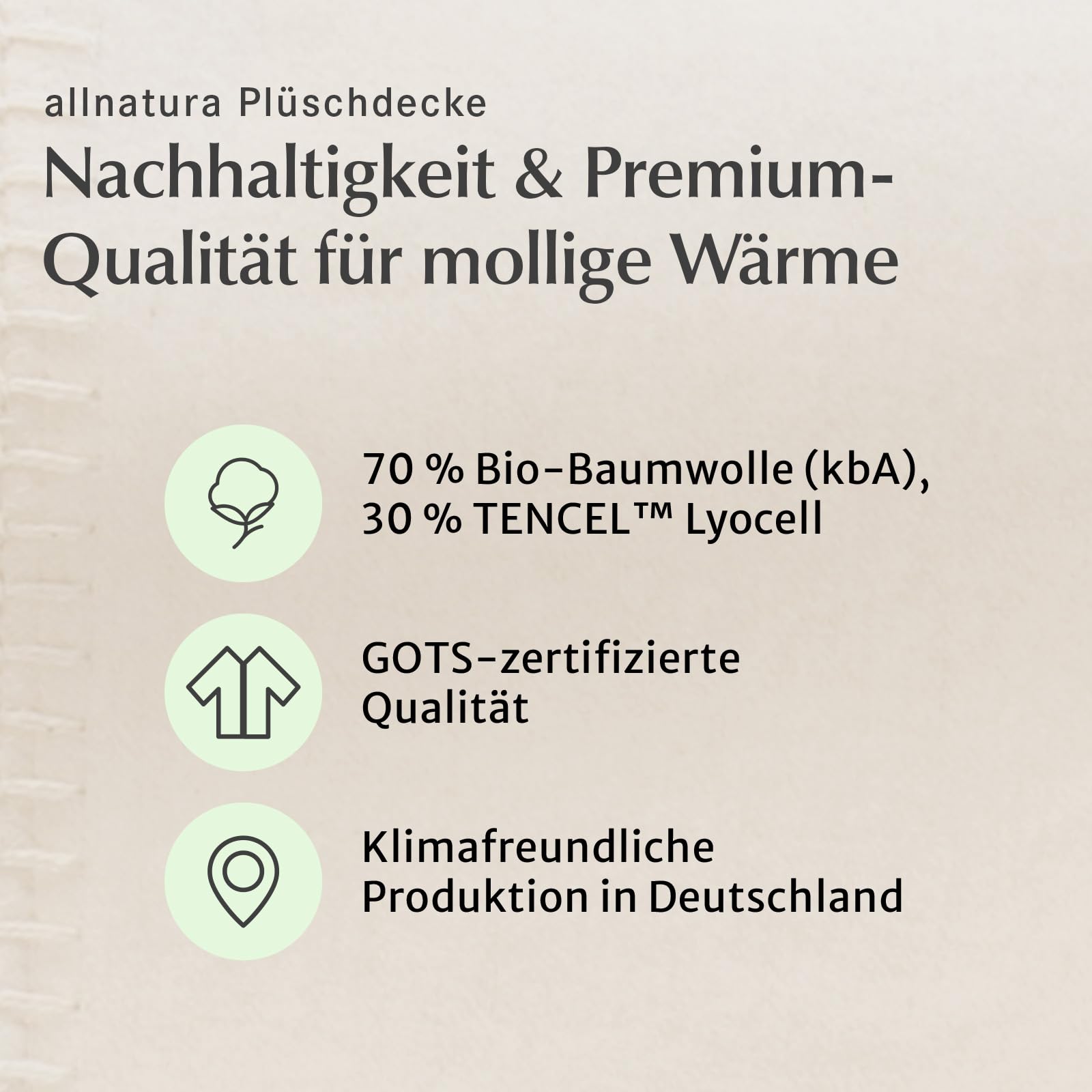 allnatura Flauschige Baumwoll/Lyocell-Plüschdecke Lyovita-Colora 140x200 cm in Rot – GOTS-zertifizierte Sofadecke 70% Bio-Baumwolle, 30% Tencel™ Lyocell, Karo-Muster, Made in Germany