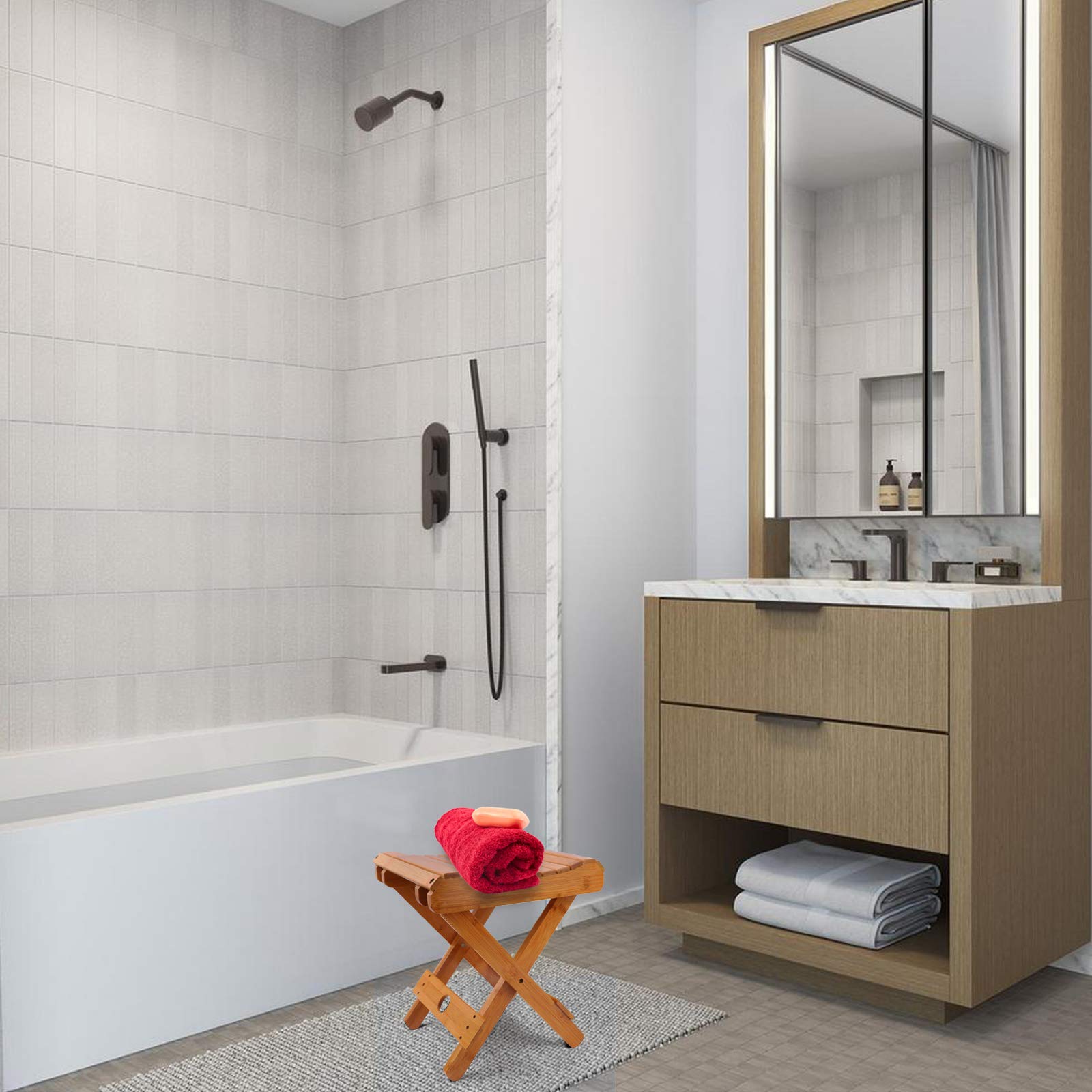 Shower Bench for Inside Shower,Shower Stool for Shaving Legs,Shower