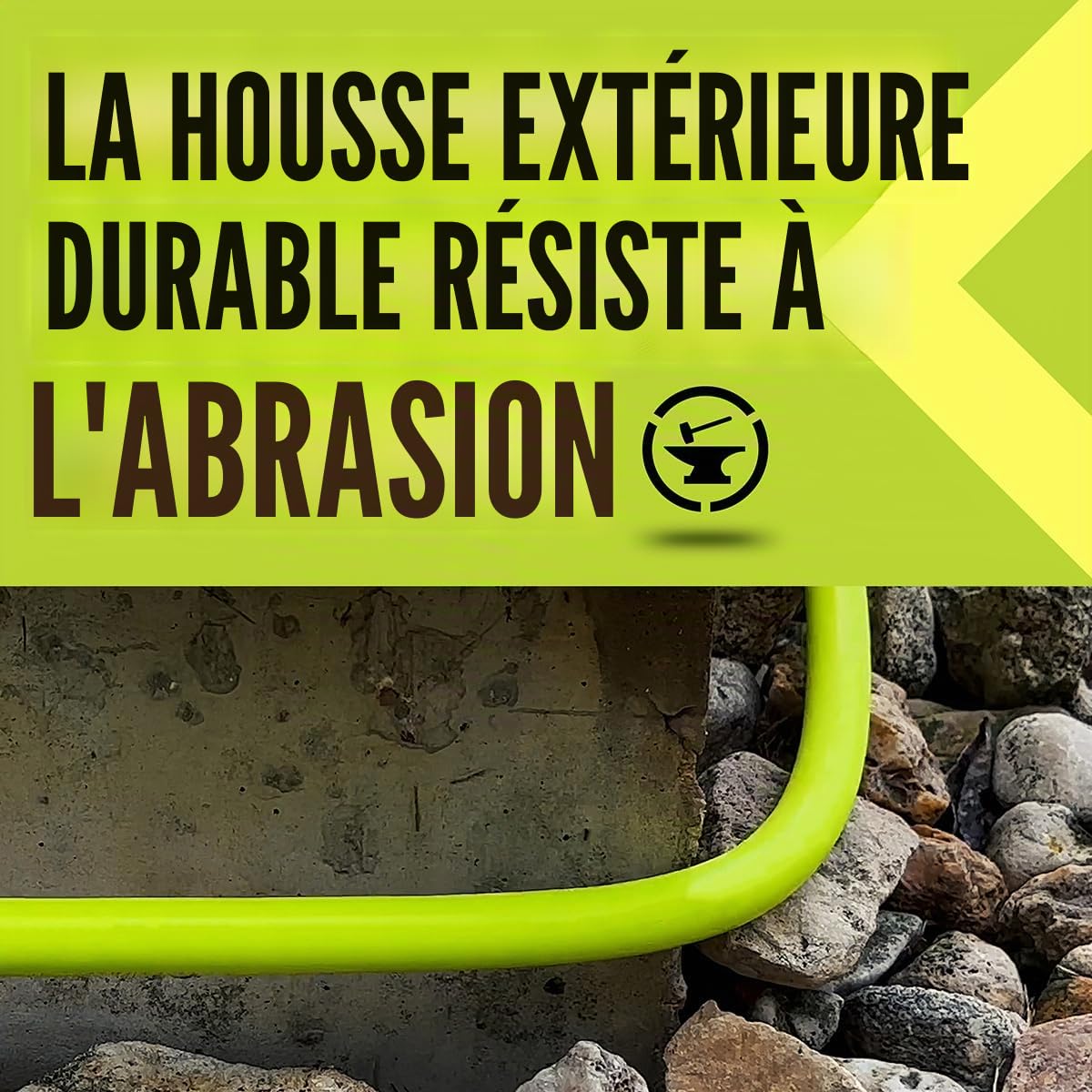 Flexzilla ZillaGreen HFZG5100YW-E Tuyau d'arrosage 1,5 cm x 30,5 m très résistant, léger, sans danger pour l'eau potable