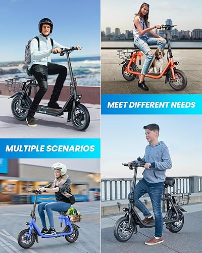 Miniatura 3 de Gyroor Electric Scooter for Adults with Seat, 2025 Miles Range 450W Motor up to 15.518.6 MPH Speed LCD Display, Electric Scooter with Basket