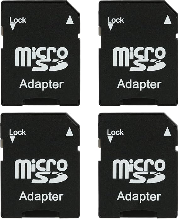 Pack of 4 Micro SD Card Adapters Compatible with Many Devices with SD Card Slot Such as Laptops Cameras etc.
