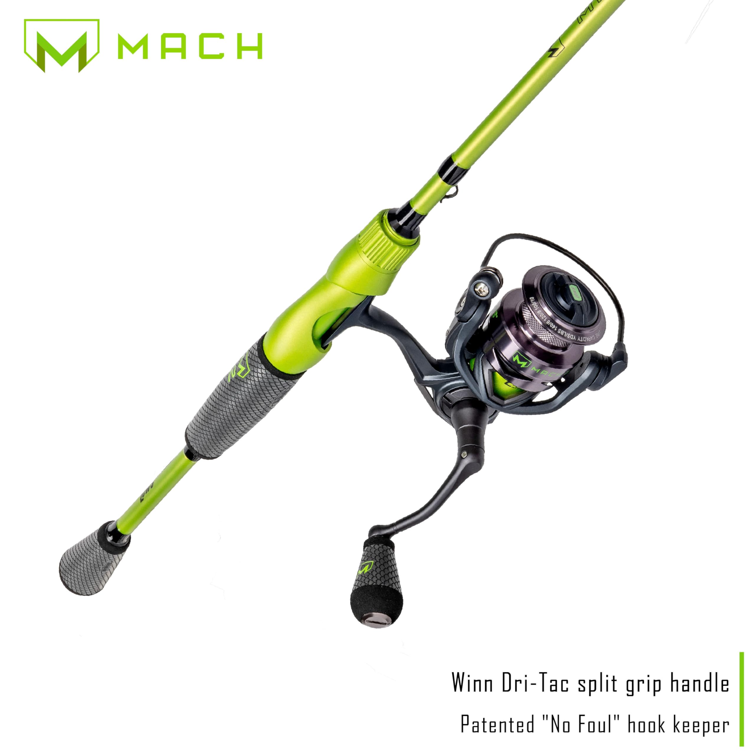 Lew's MACH 2 Mobile Spinning Reel and Fishing Rod Combo, 6-Foot 6-Inch 2-Piece IM8 Graphite Rod, Medium Power Fast Action, Size 200 Reel : Sports & Outdoors