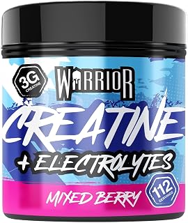 Warrior Creatina + Electrolitos Polvo 360 g – Mix de Frutos del Bosque