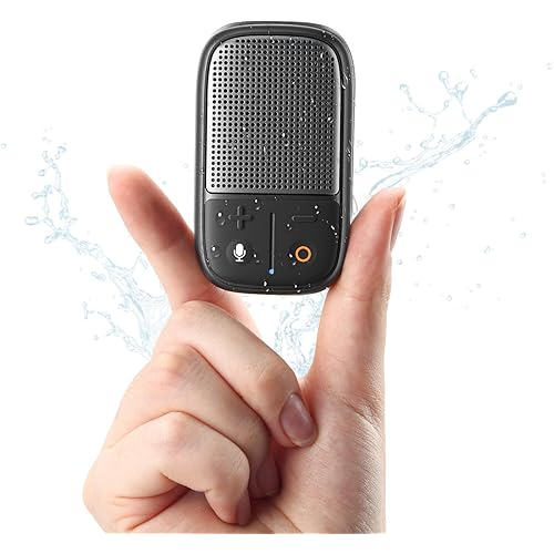 SUPERONE 2025 Upgrade Wearable Bluetooth Speaker with Voice Assistant & Mic, IPX7 Waterproof Clip-on Portable Speaker, TWS Pairing, Up to 30H of Play, Supports Siri/Google/Alexa