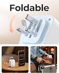 LENCENT Canada à UK Adaptateur de prise, Adapteur d'alimentation européen de type G à terre pliable 4 Déplacement, 4 USB Chargeur(2 Type C)Adaptateur,UK Adaptateur de voyage pour US CA en Angleterre Ecosse Irlandais Dubai Qata