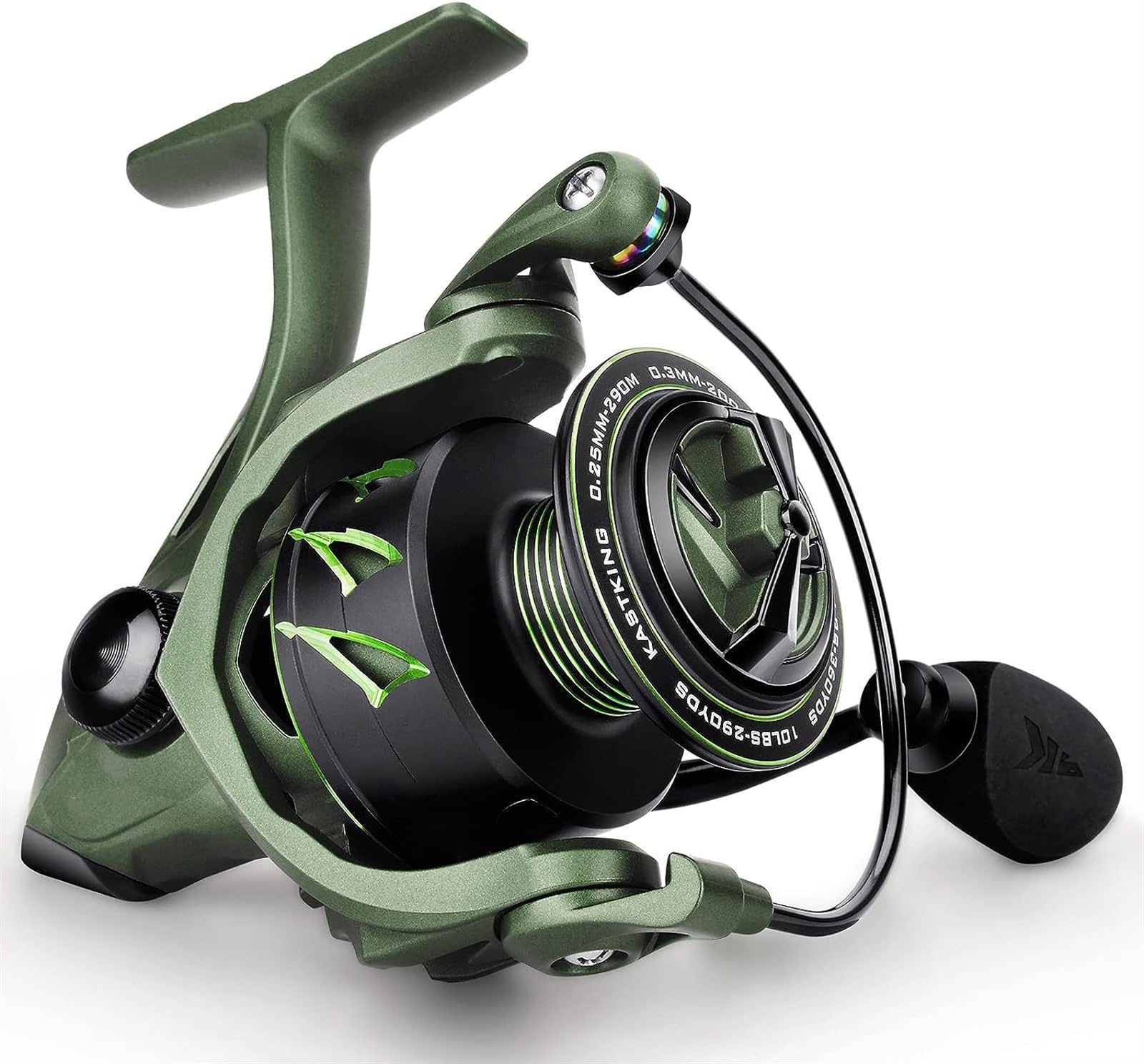 THE WHITE SHOPNew Spinning Reel – Sealed Carbon Fiber 22LBs Max Drag - 7+1 Stainless BB for Saltwater or Freshwater – Gladiator Inspired Design – Great Features (Color : Right)