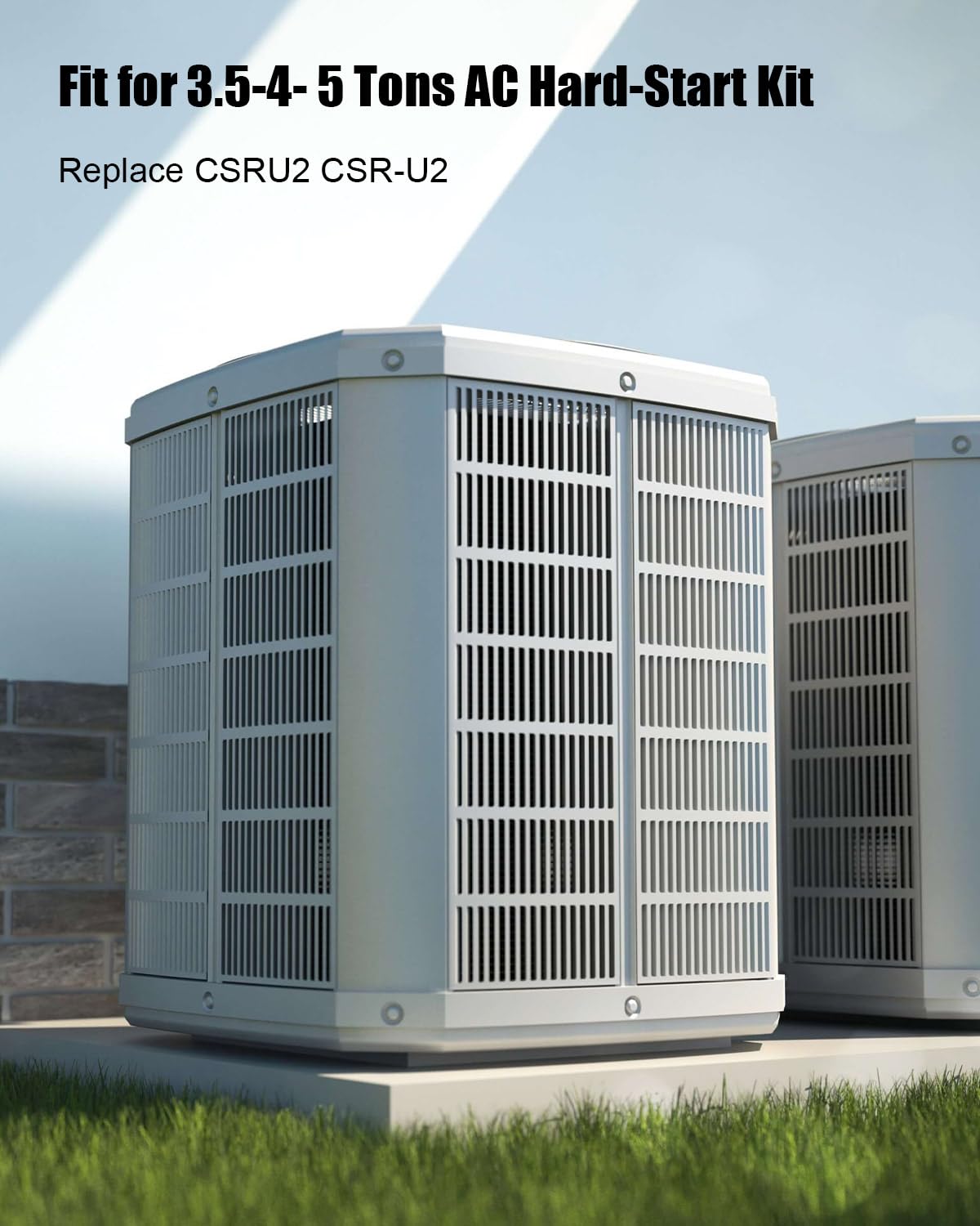 CSR-U2 Hard Start Capacitor Fit for 3.5-4-5 Ton Unit AC Hard-Start Kit, HVAC Hard Start Capacitor Kit Replace CSRU2