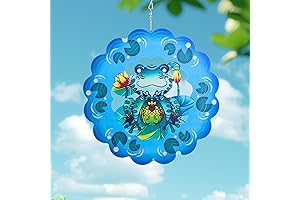Metal Wind Spinners Frog - Invigorating Outdoor Decor