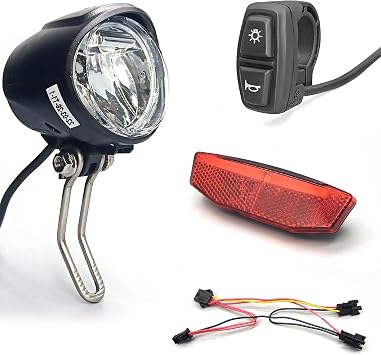 Electric Bicycle Headlight and Tail Light Horn Switch Cable Parts Rubber Ebike Parts Accessories 4+1