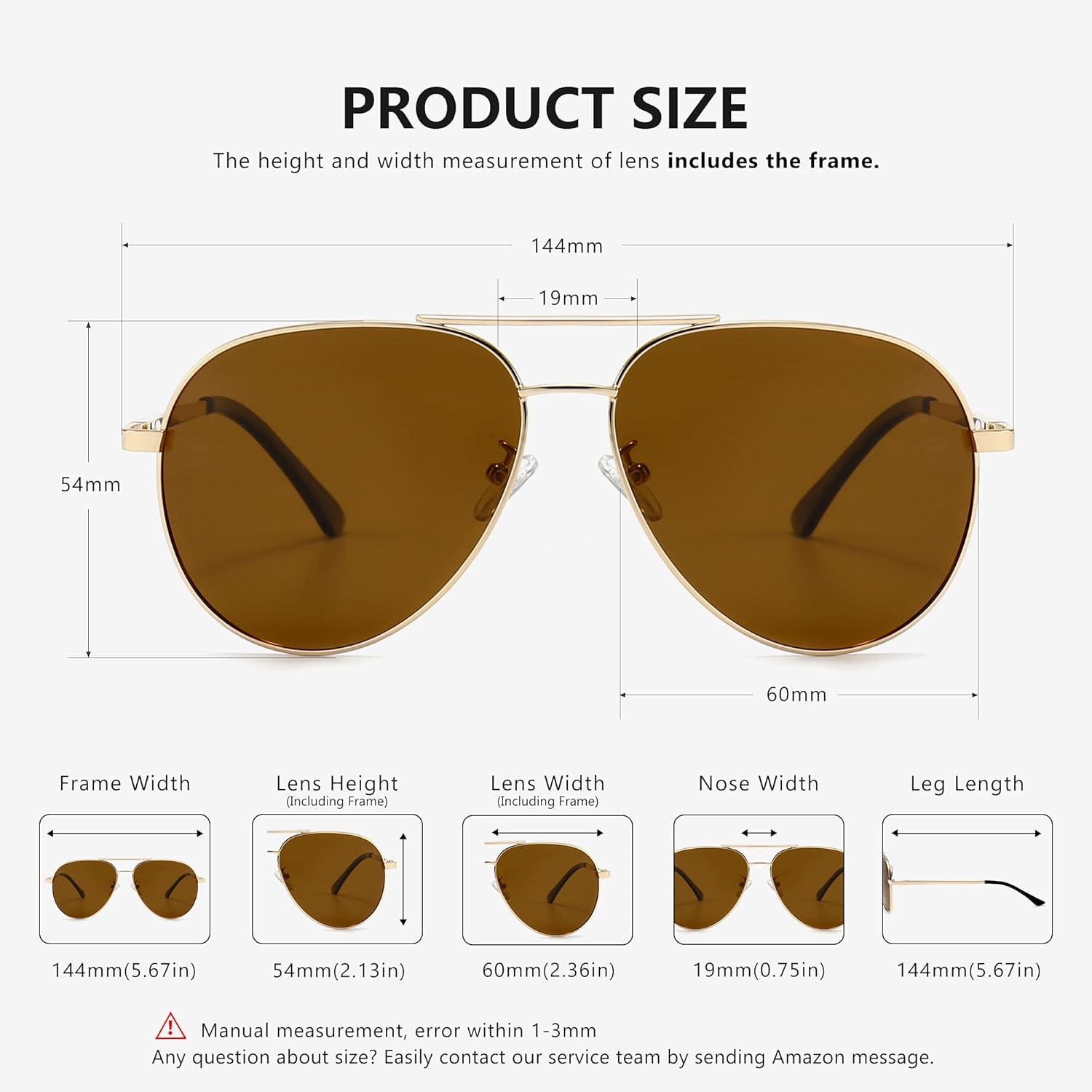 SUNGAIT Women's Lightweight Oversized Aviator Sunglasses - Classic Style Polarized Lens - Image 6