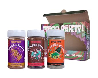Riega Foods Taco Party - Asada Griller, Vaquero Steak, Jalapeno Citrus - Seasoning Gift Set for Grilling and Cooking, Perfect for Taco Tuesday