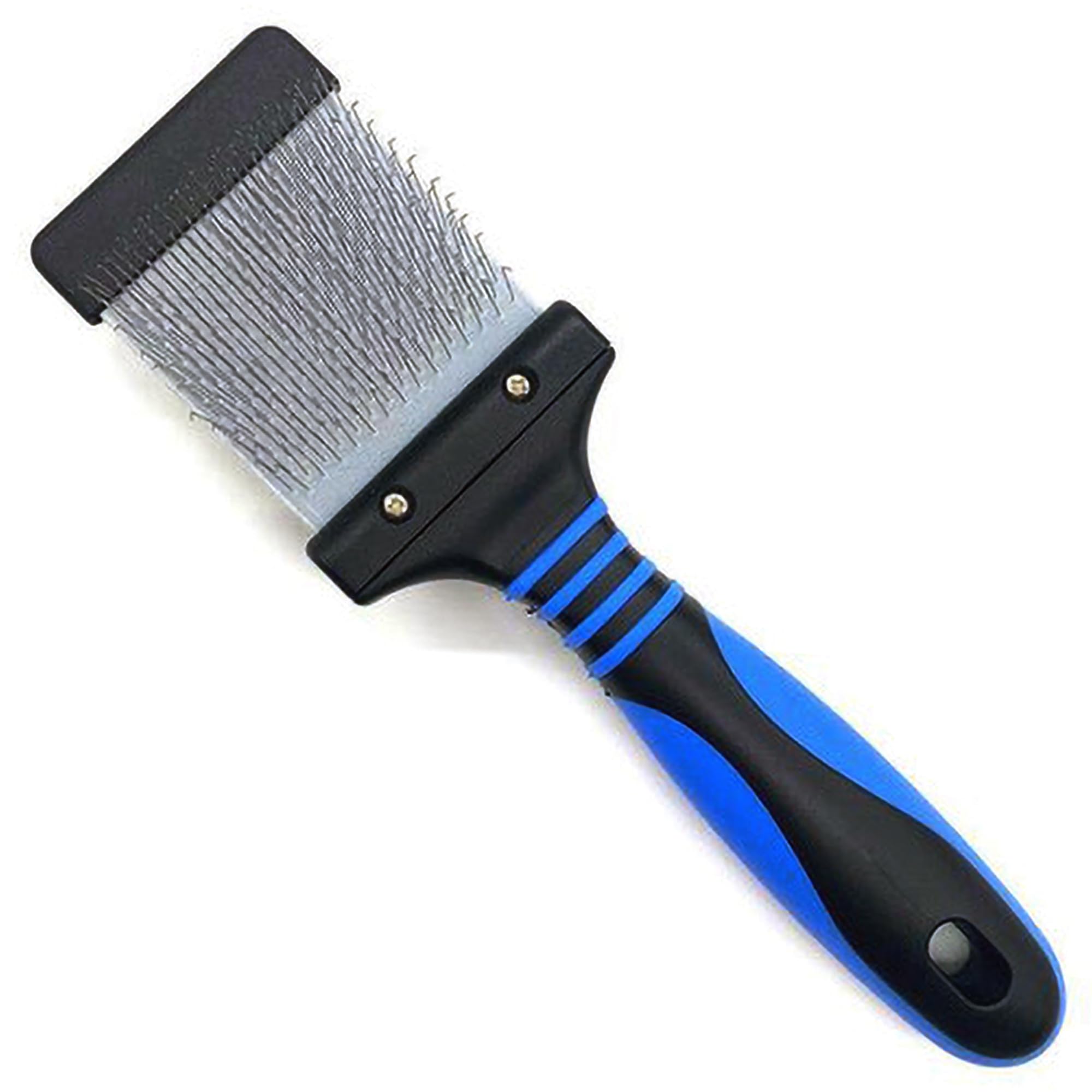 Dog Grooming Medium Flexi BLUE Puppy/General Slicker Brush Silky Coats (Small)