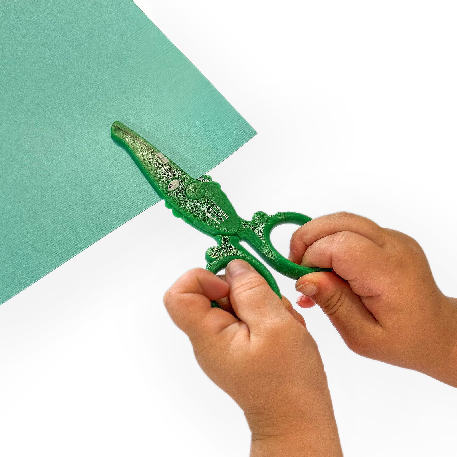 Vaessen Creative Set di Forbici per Bambini Granchio, Balena, Coccodrillo - 3 pz da 12 cm - Forbici punta arrotondata per la Sicurezza - Per Mancini e Destrimani - Progetti Creativi e di Hobbistica