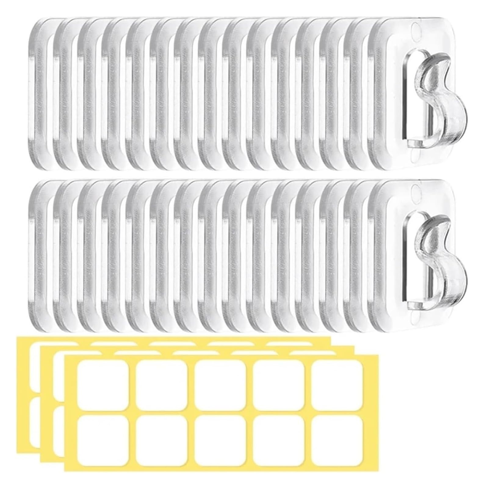 DQZRTUECA Gutter Hooks Shape, Transparent Self Adhesive Wall Mounted Outdoor Light Hook(30pc)