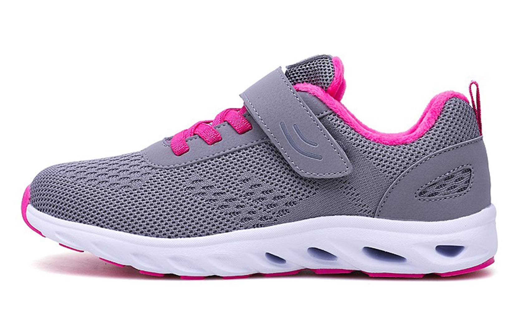 Zapatillas Deportivas Mujer Invierno Al Aire Libre Antideslizante Nieve Cálido Forrado Cómodo Casual Sneakers Gris 37 EU
