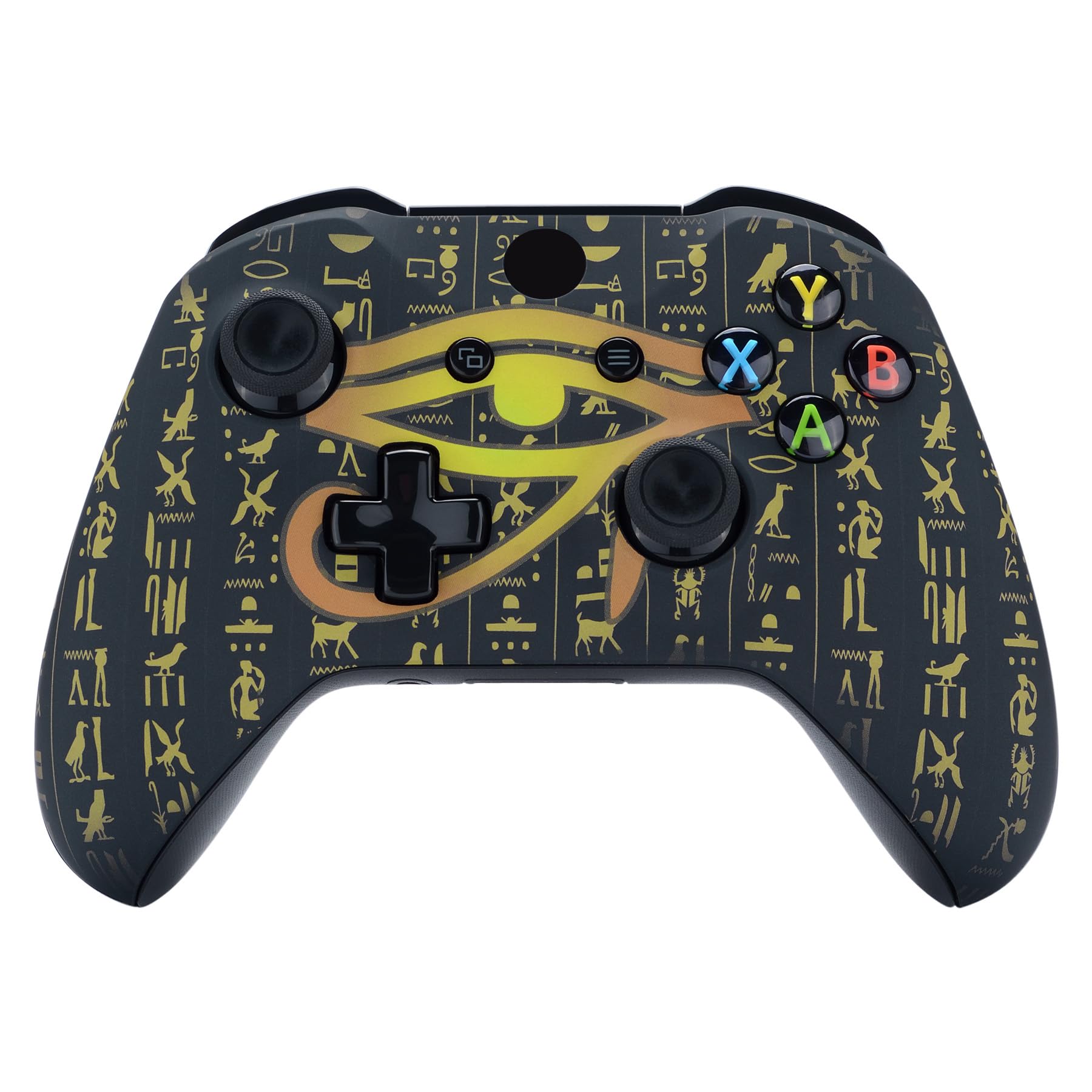 eXtremeRate Green Storm Thunder Patterned Front Housing Shell Case, Soft Touch Faceplate Cover Replacement Kit for Xbox One S & One X Controller (Model 1708) — view 12