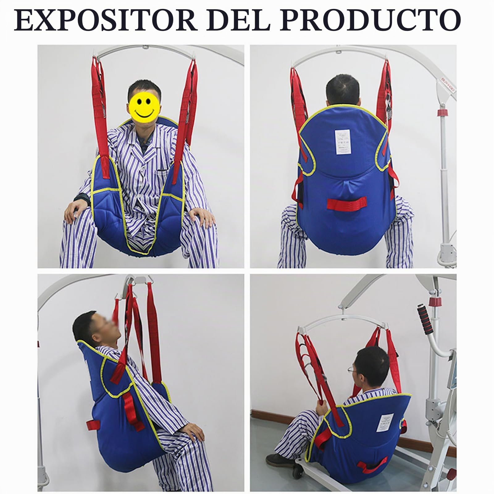 Arnes Gruas para Discapacitados Personas Mayores Seguro Elevación Paciente Cuerpo Comple Grúa De Paciente Portátil Equipo Paciente Honda De La Banda De Transferencia