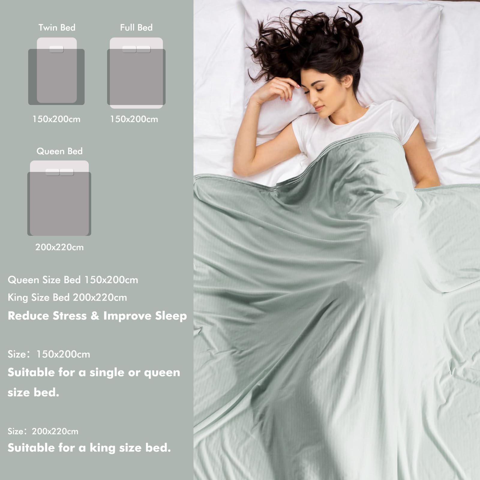 Avoalre Coperta Estiva con Arc-Chill 3.0 Fibra di Raffreddamento Giapponese, Q-Max＞0,5, Coperta Entrambi i Lati Super Morbido Traspirante, Antistatico, per Divano Letto Viaggio, 150 * 200CM, Grigio