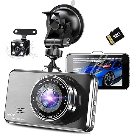 Amazon Co Jp 1296ｐ画質 Sonyセンサー ドライブレコーダー 前後カメラ 1296p フルhd アルミ合金製 170度超広角 夜間監視 専用32gbsdカード付き エンジンon Off 駐車監視 動体検知 ｇセンサー 上書き録画 緊急録画 Hdr Wdr技術 3inch液晶画面 小型ドラレコ リアカメラ