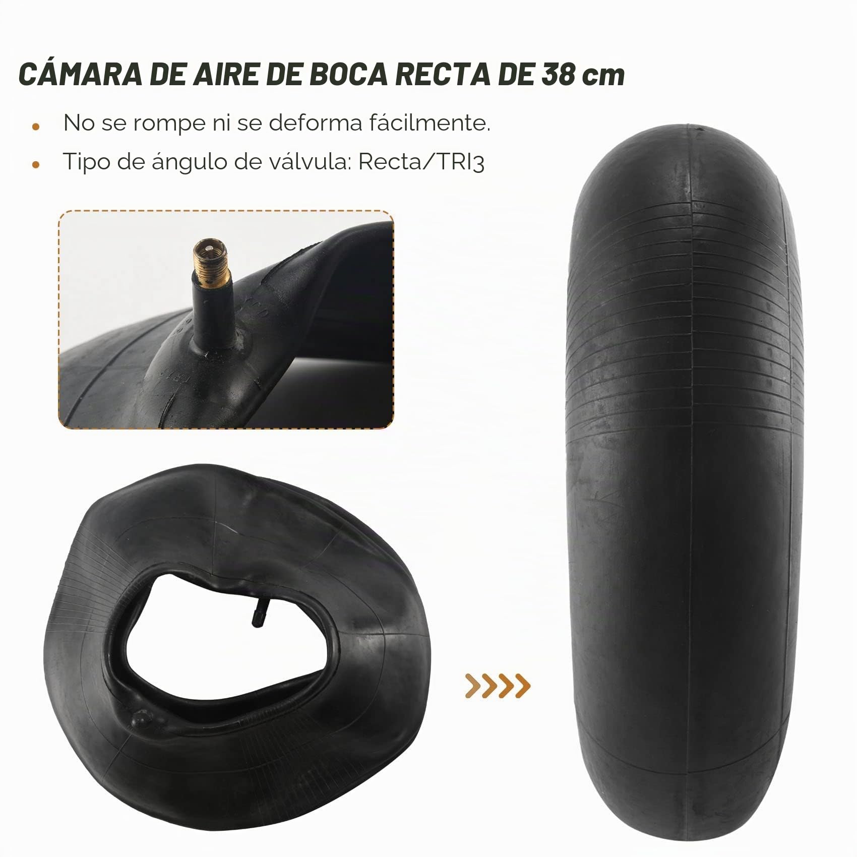 Conjunto de Cámaras de 15X6.00-6 Cámara de para Neumático de Césped 15X6X6 TR13 Tractor de Cortacésped