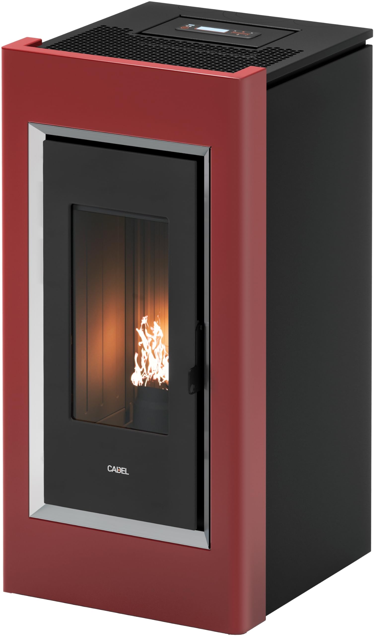 Stufa Pellet 10.5 kw colore Rosso - Prince 11