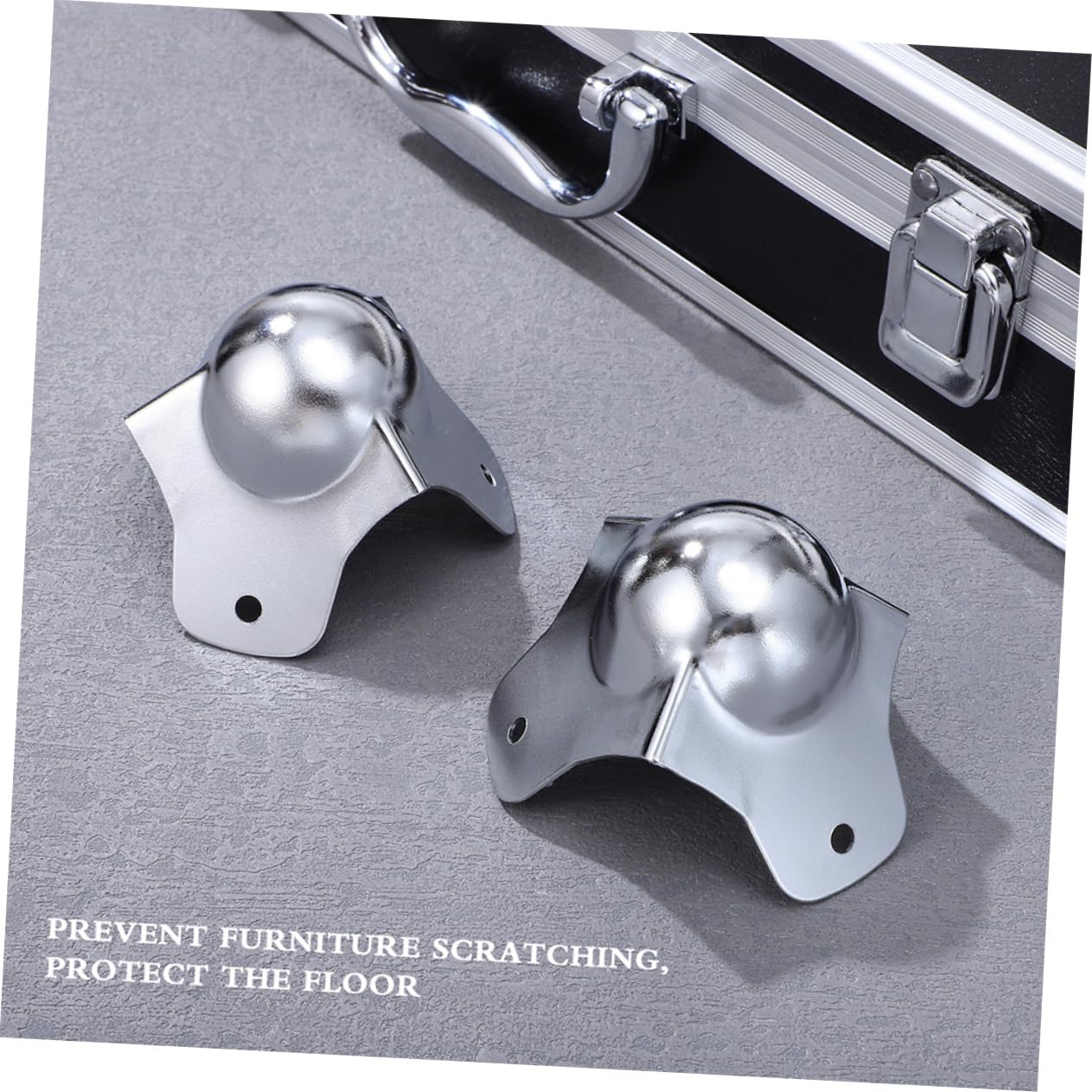 WOONEKY Protector de Esquinas Metálico de Hierro en Forma de Bola, 12 Piezas, Duradero y Fácil de Usar para Protección de Bordes en Muebles y Cajas